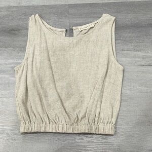 SMALL LINEN CROP